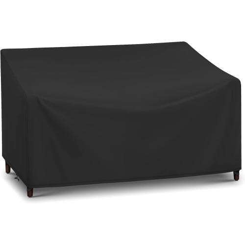 Waterproof 2-Seater Loveseat Covers for Patio Furniture, Weatherproof Outdoor Chair Seat Couch Sofa Cover, 54 W x 37 D x 35 H, Black