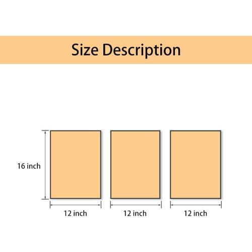 Pacimo Canvas Art Wall Decor Geometric Gold Green Pictures Strokes Abstract Shapes Illustrations Painting Prints on Canvas 3 Pieces Modern Artwork Stretched and Framed Ready to Hang - 12 x 16 x 3