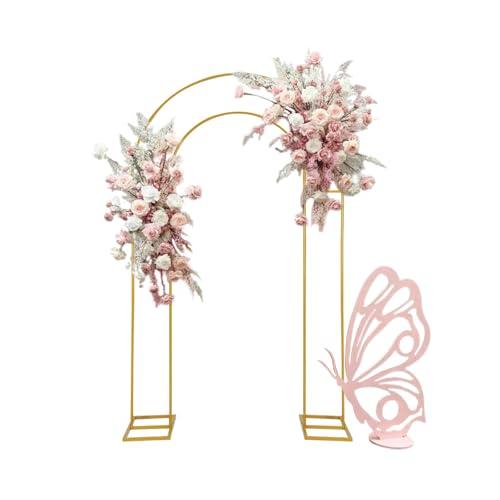 Open Arch Backdrop Stand,Double Arch Frame U Shaped Wedding Arches for Wedding Ceremony Birthday Party Bridal Baby Shower Photo Booth Garden Floral Balloon Arch Decoration