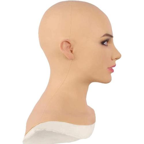 Realistic Female Latex Cosplay Mask Halloween Masquerade Mask Novelty Costume Party Latex Full Head Mask