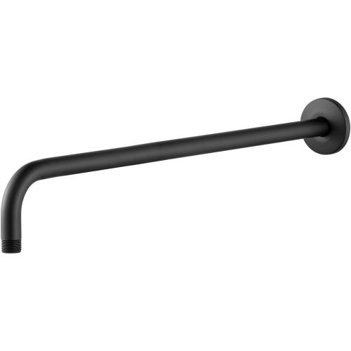 OFFO Shower Arm with Flange, 24 in Wall Mount Replacement Angle Shower Head Arm Wall-Mounted For Fixed Shower Head & Handheld Showerhead, Matte Black