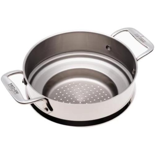 All-Clad Specialty Stainless Steel Universal Steamer for Cooking 3 Quart Food Steamer, Steamer Basket Silver