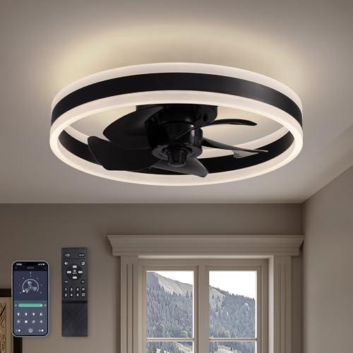 Ceiling Fan with Lights and Remote Flush Mount  Brown Ceiling Fan with Light (Brown)