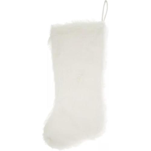 Christmas Stocking ~ Fluffy White Faux Fur Chic, Glam Holiday Design