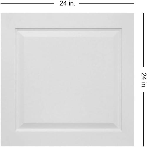 Art3dwallpanels Ceiling Tiles 24 x 24 Drop Ceiling Tiles, 12 Pack Drop in High Grade PVC Wall Panels, Fire Rated, Waterproof, Light Weight, Cover 48 Sq.Ft, White