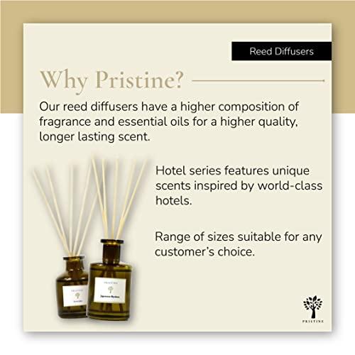 PRISTINE Maldives Villa/Inspired by Marriott Hotel Reed Diffuser for Home | Citrusy Grapefruit, Apple/Ocean Breeze/Sandalwood Oil Reed Diffuser Set & Reed Diffuser Sticks | Home Decor Scent Diffuser