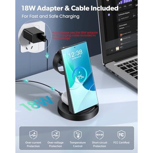 Wireless Charger for Samsung: 3 in 1 Wireless Charging Station