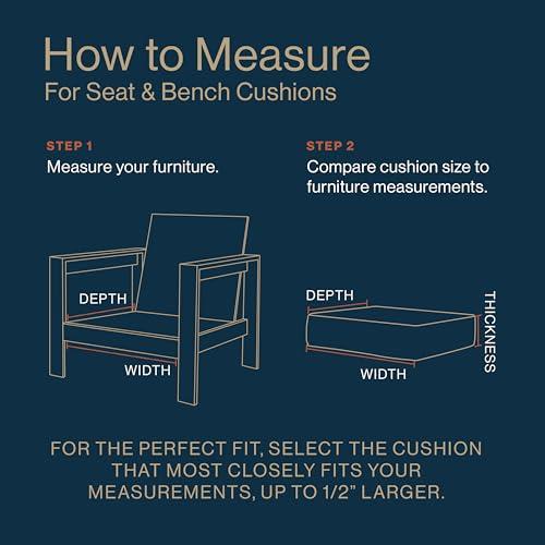 Honeycomb Outdoor Essentials Bench Cushion, 44 x 18, Hampton Texture Navy Seat Pad for Porch Swing and Patio Furniture