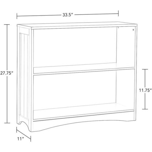 RiverRidge 3 shelves Horizontal Bookcase, White