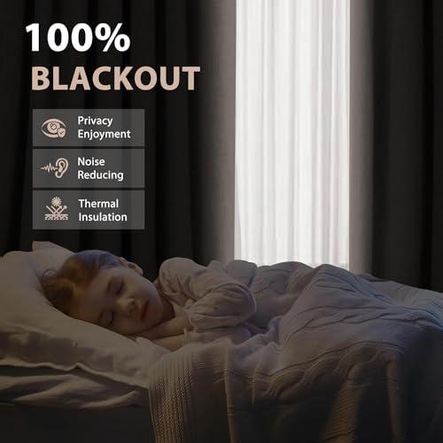 Size 94 inches Color White 100% Blackout Curtains 94 inches Long, Pinch Pleated Linen Blackout Curtains Thermal Insulated Room Darkening Window Curtains & Drapes for Bedroom Living Room W60 x L94 Beige White, 1 Panel