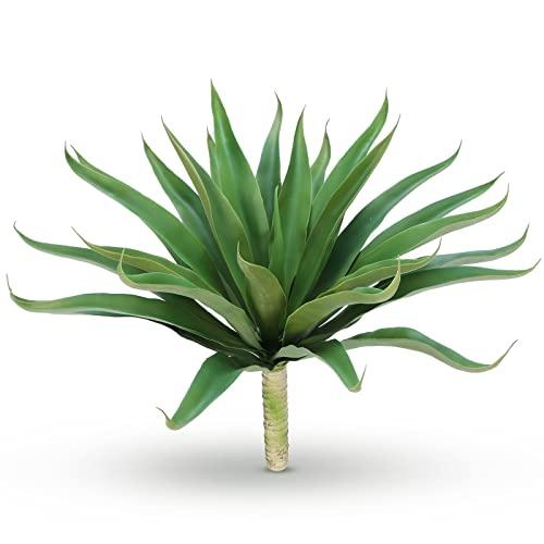 Velener Fake Agave Artificial Plant: Unpotted Fake Agave Plant for Room Decor, UV Resistant Faux Agave Plant for Outdoor/Indoor Decor, 22 inches, Set of 1