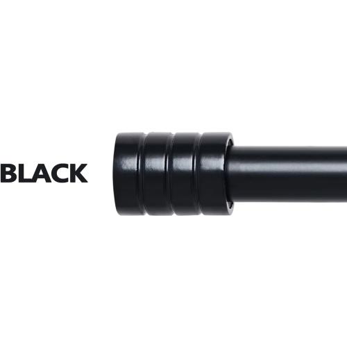Black Curtain Rods for Windows 30 to 80 Inch,3/4 Inch Curtain Rod Set For Indoor and Outdoor,Easy to Install