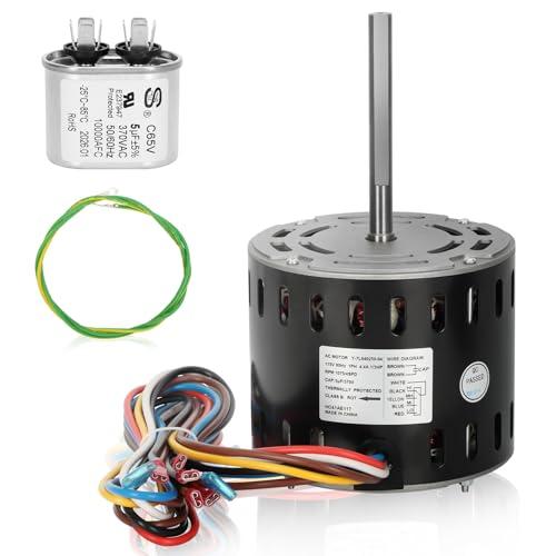 HC41AE117 Furnace Blower Motor 1/3HP 1075RPM 115V 4 Speed with 5μF Capacitor Fits for Carrier Bryant Payne GE Blower Fan Motor 45117 5KCP39GGS336S HC41AE117A HC41AE115 HC41SE122