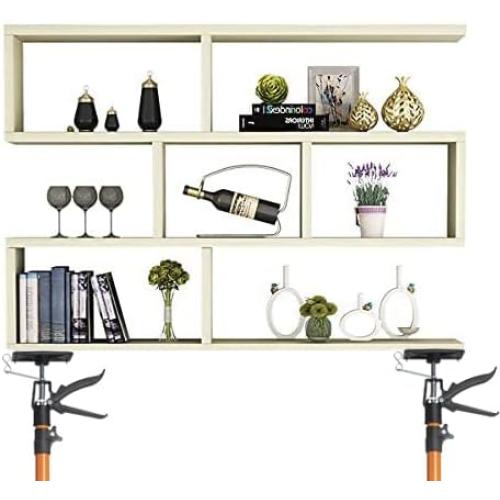 4PK Support Pole, Steel Telescopic Adjustable 3rd Hand Support System, Support Rod, Supports up to 154 lbs Construction Rods for Cabinet Jacks Cargo Bars Drywalls Extends from 49 Inch to 114 Inch