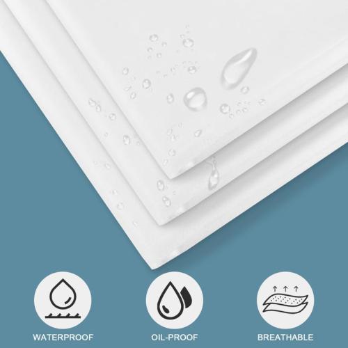 Disposable Massage Table Sheets 100PCS -Massage Bed Cover - Non-Woven Fabric Oil-Waterproof,Comfortable, Thick and Durable, Soft, Latex-free, Disposable Waterproof Sheets 31.5 x 74.9(White)