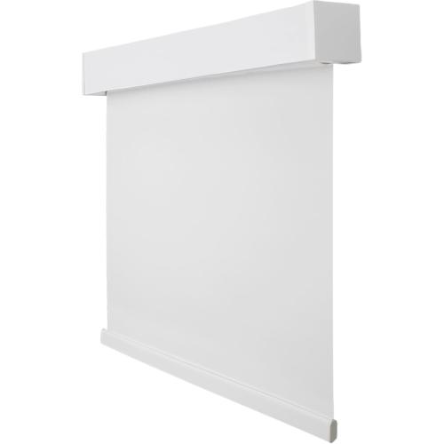 CALYX INTERIORS Blackout Roller Shade with Valance, Thermal Insulating Blind, Cordless, 34.5 W x 60 H, Simple White