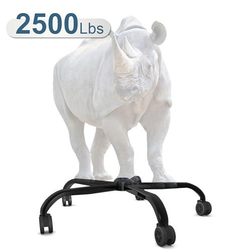 Frassie 28 Inch Office Chair Metal Base Replacement Heavy Duty 2500 Lbs Computer Desk Chair Stool Base Part with 5 Casters
