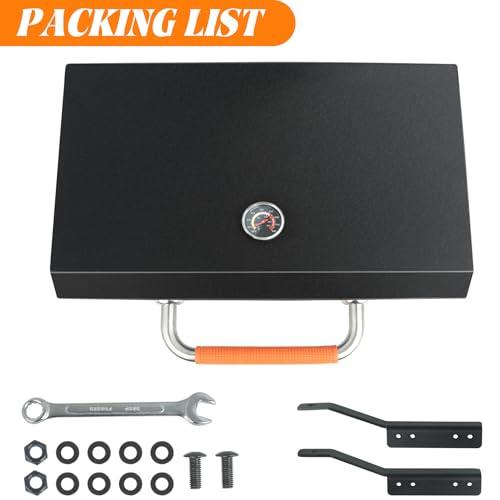 Hinged Lid for Blackstone 28 inch Griddle, Hood Hard Cover Hinged Lid with Thermometer for Blackstone 28 Grill Griddle Lid 1517 1853 1605 1856 Replacement Parts Tabletop Accessories