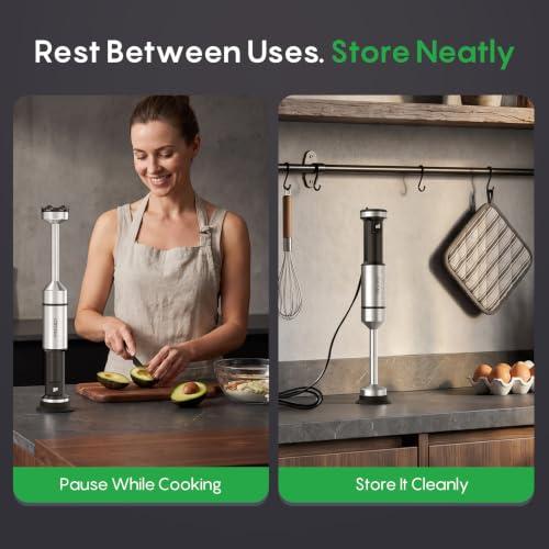 FRESKO Immersion Blender Handheld, Hand Blender with Variable Speed Trigger