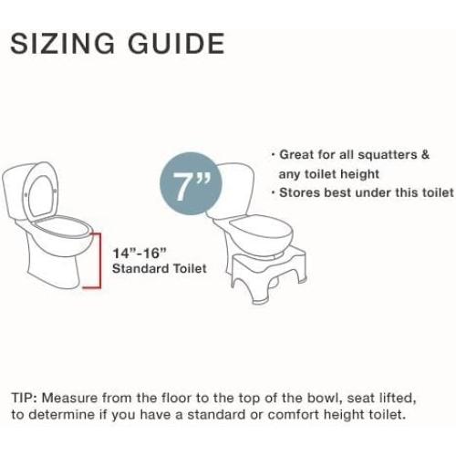 Squatty Potty The Original Bathroom Toilet Stool, 7 Inch height, White