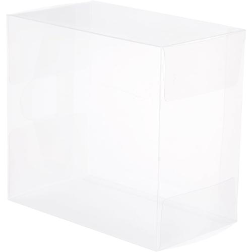 MECCANIXITY Plastic Retail Boxes 5.2x3.2x5.6 (133x83x142mm) Gift Box with Protecting Film for Candy, Cookies, Christmas, Wedding, Party Wrapping Clear Pack of 2