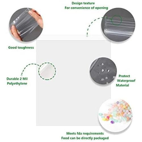 Small Zip Bag 2x3,1000 Pcs Mini Baggies, Clear Plastic Jewelry Zip Bags, Reclosable Zipper Storage Bags for Pills, Beads, Screws, Small Items