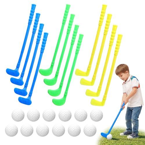 Teyva 24 Pcs Plastic Mini Golf Clubs for Toddlers Kids Birthday, Bright