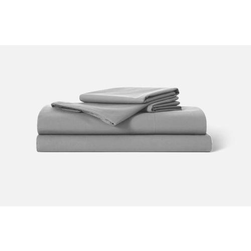 100% Certified Giza Egyptian Cotton Bedsheet, 400 Thread Count - 4 PC Sheet Set, Light Grey Color, California King Size - 12 Deep Pocket of fitted Sheet, Soft Silky Breathable Sateen Weave