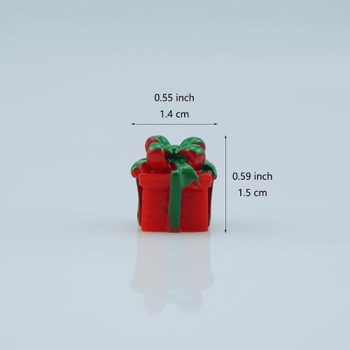 30 PCS Miniature Resin Gift Boxes Colorful Micro Holiday Presents Ornaments for DIY Crafts Festival Tabletop Decors