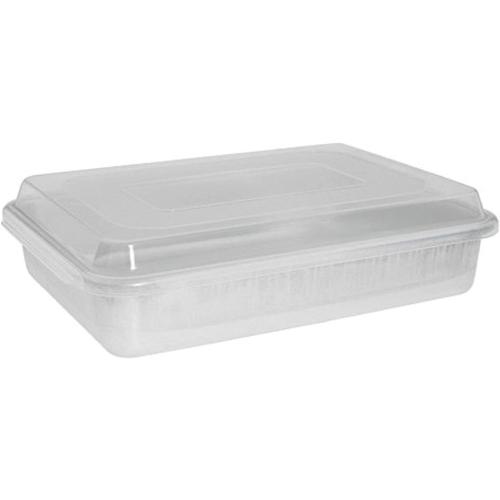 Nordic Ware 46603 9 X 13 Cake Pan with Lid, Silver