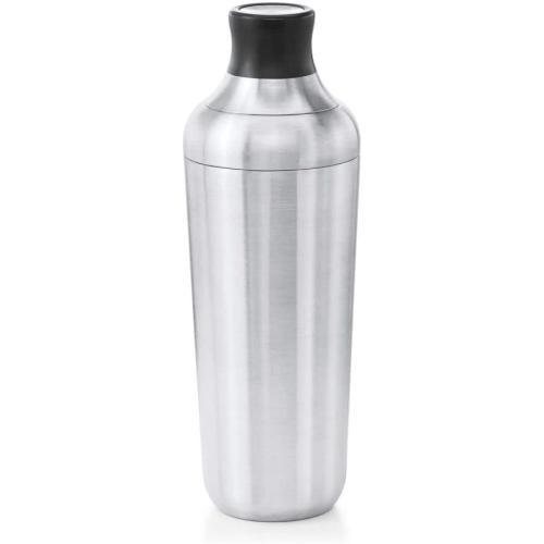 OXO Steel Cocktail Shaker with Strainer, Stainless Finish - 24 oz Capacity