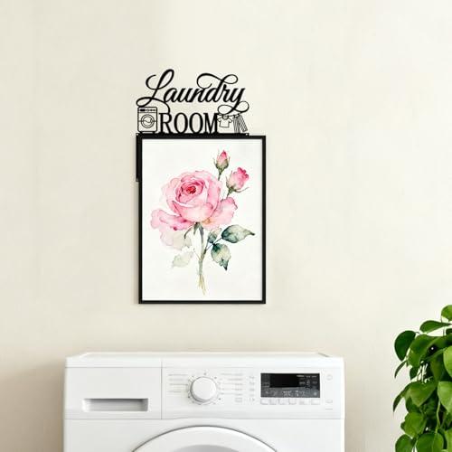 CUTHOLLOW Laundry Room Door Topper Sign Metal Wall Art Decor