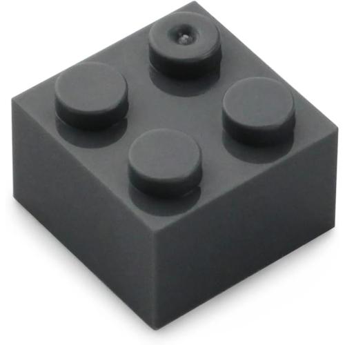 Feleph 2x2 Bricks Dark Stone Gray 400 Pieces Parts Classic Building Creative Play Blocks Set Toy Compatible with 3003 Major Brick Brands