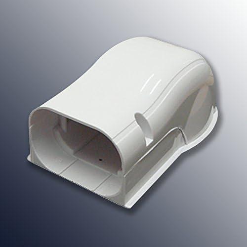 DuctlessAire White Paintable Mini Split Line Set Cover Kit - Cover for Ductless Mini Split AC & Heating System - Easy to Install Shield Kit with Wall Cap, Hide-A-Line, Coupler & End Cap (4 x 14 ft.)