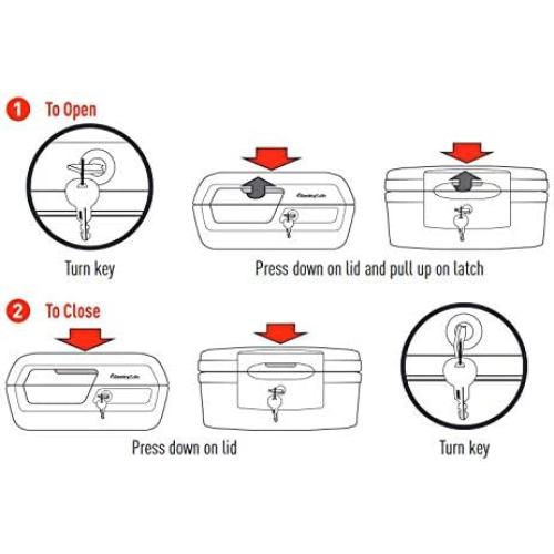 SentrySafe Fireproof and Waterproof Document Safe with Key Lock, Lock Box for Cash, Passport, Jewelry, Exterior: 16.5 in W x 14.8 in D x 7.6 in H, Black, 0.36 Cubic Feet, CHW30220