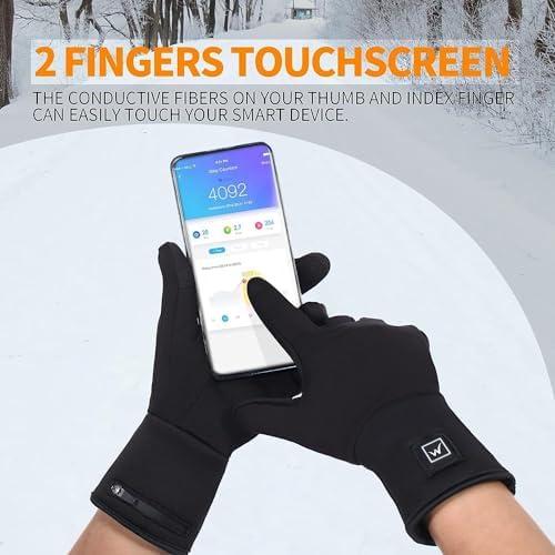 Heated Glove Liners for Men Women, Rechargeable Battery Electric Heated Gloves, Winter Warm Glove Liners for Arthritis Raynaud, Thin Gloves Riding Ski Snowboarding Hiking Cycling