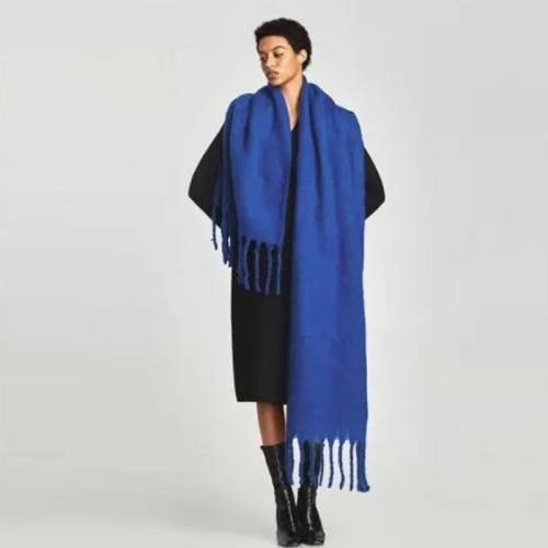 HEAVYSEVEN Large Long Soft Thick Mohair Wool Shawl Scarf Winter Warm Luxury Wrap scarves