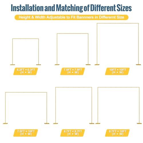 Wokceer 10x10FT Backdrop Stand Heavy Duty Pipe and Drape Kit Adjustable