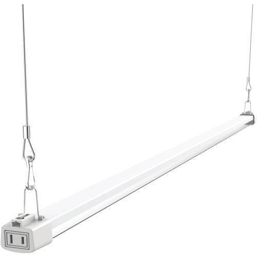 LED Grow Light 4FT Full Spectrum Compact Linkable Lighting Fixture for Indoor Greenhouse Year Round Plant Seedlings, Essential Grow Slim Hanging Suspended Strip
