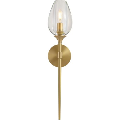 Brass Wall Sconces Lights Indoors Gold Bathroom Wall Sconces, black and gold wall sconces Wall Lights for Mirror Perfect for Living Room Bedroom Dresser Aisle glass crystal sconce. (brass color)