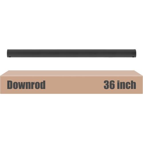 36 inch Ceiling Fan Downrod, 3 FT Black Downrod for Ceiling Fan, 1 inch Outside Diameter, Boom Suitable for a Wide Range of Fans (Black, Not Threaded)
