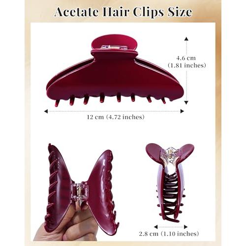 Mesovor Durable Acetate Hair Clips, Two-Tone Color Design