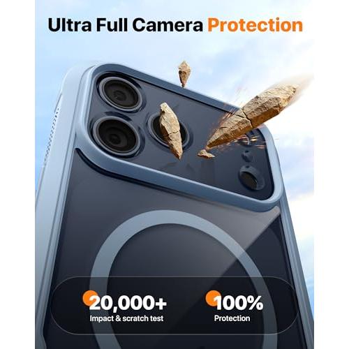 Diaclara Magnetic & Screen Protector for iPhone 17 Pro Max Case,Blue