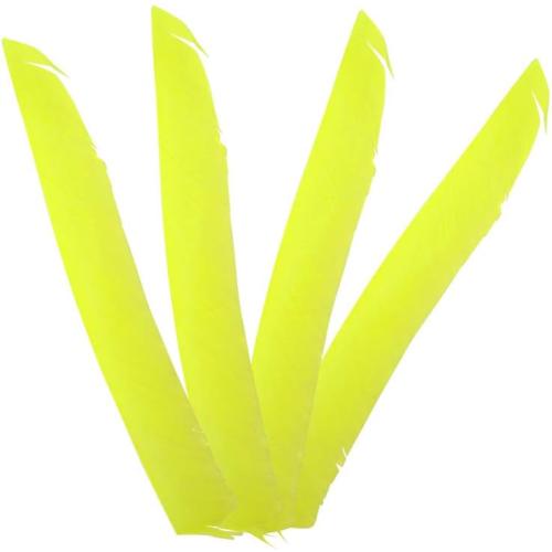 ZSHJGJR 50 Pack Archery Arrow Spiral Twist Wrap Full Length Feathers Left Wing Feathers Fletches Fletching (8-11inch) for Flu-Flu Arrows
