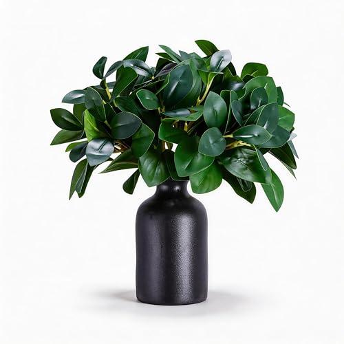 12 Artificial Plant Indoor Small Fake Plants Eucalyptus Stems With Vase