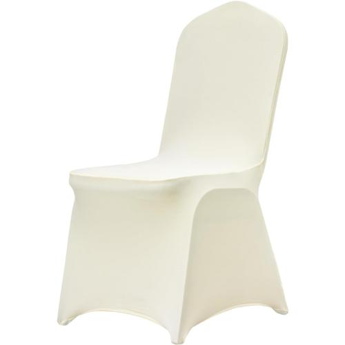 VEVOR Stretch Spandex Folding Chair Covers, Universal Fitted Chair Cover, Removable Washable Protective Slipcovers, for Wedding, Holiday, Banquet, Party, Celebration, Dining, 100PCS (Ivory/Beige) | for Wedding Holiday Party Banquet Celebration, Elegant Event Decor, Dining Room Chair Cover, Removable Washable Slipcovers