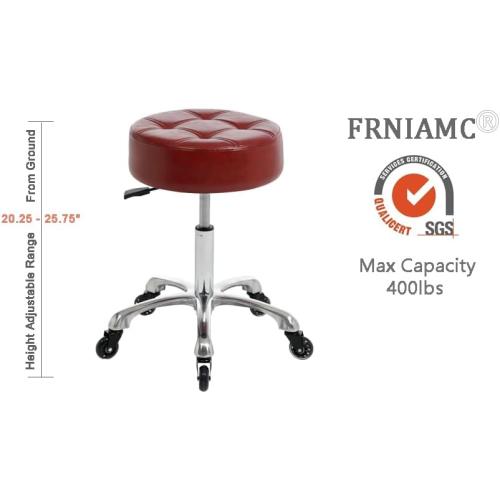 Professional Rolling Salon Stool – Wide Round Seat, Height-Adjustable Heavy-Duty Chair with Wheels for Salon, Spa, Tattoo & Home Office