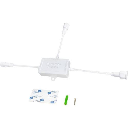 ASAHOM T-Splitter Compatible with Govee Permanent Outdoor Lights 2/Elite(Model: H705D, H705E, H705F), T-Splitter S1070 S1080 Permanent Outdoor Lights, White(Type A)