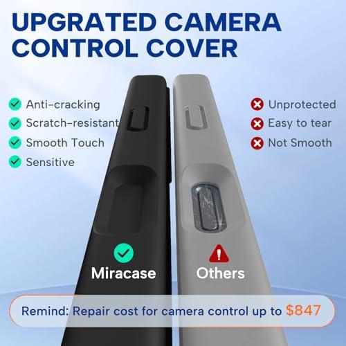 Miracase Silicone & Magnetic for iPhone 17 Pro Max Case, Black