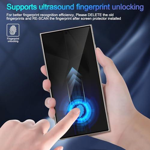 2 Pack Privacy Screen Protector for Samsung Galaxy S24 Ultra